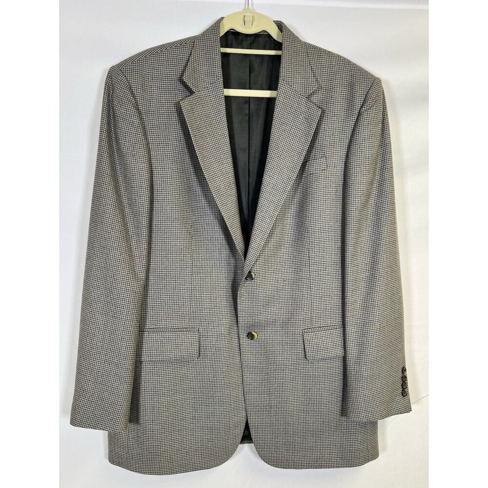OSCAR DE LA RENDA mens HOUNDSTOOTH sport coat suit jacket blazer‎ 42 L